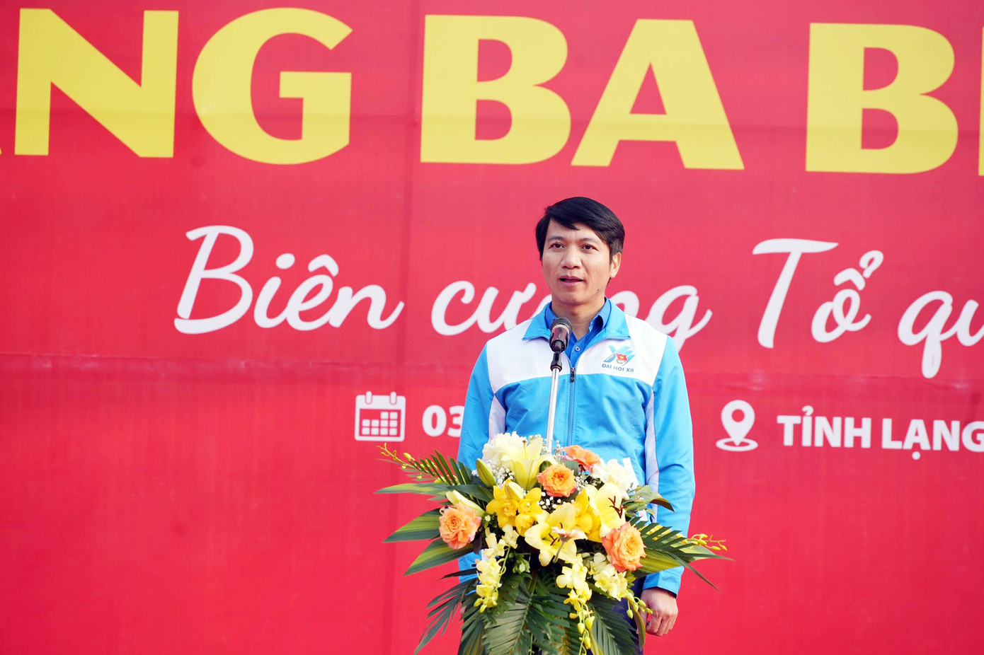 Anh Nguyễn Ngọc Lương - Bí thư thường trực T.Ư Đoàn, Chủ tịch T.Ư Hội LHTN Việt Nam phát biểu tại chương trình.