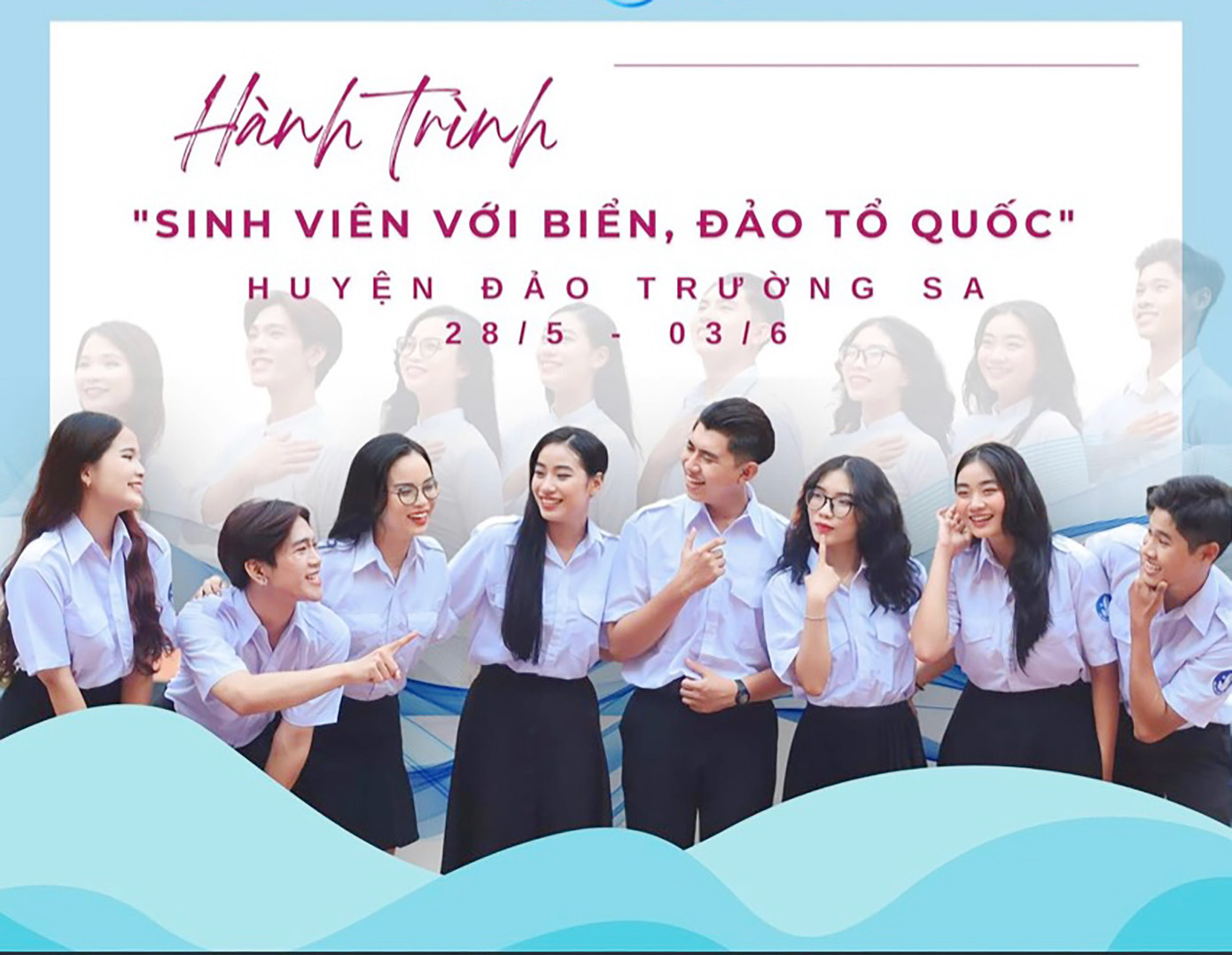 Nhóm sinh viên trường ĐH Khoa học Xã hội và Nhân văn (ĐHQG TP. HCM), tuyên truyền trên mạng xã hội về Hành trình đặc biệt ý nghĩa này.