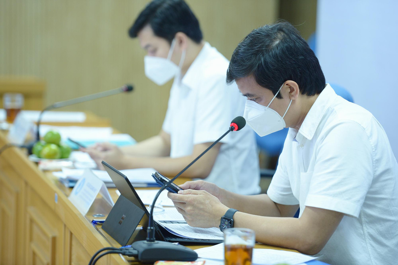 Tại Hội nghị, các đại biểu tham gia biểu quyết bằng phần mềm theo hình thức trực tuyến.