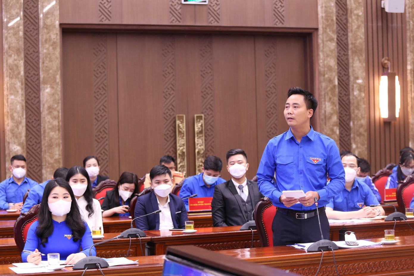 Anh Nguyễn Đức Tiến, Phó Bí thư thường trực Thành Đoàn, Chủ tịch Hội LHTN thành phố đặt câu hỏi với tâm nguyện đóng góp sức trẻ của đoàn viên, thanh niên cho sự phát triển Thủ đô giàu mạnh. Ảnh: VƯƠNG ĐỨC Anh Nguyễn Đức Tiến, Phó Bí thư thường trực Thành Đoàn, Chủ tịch Hội LHTN thành phố đặt câu hỏi với tâm nguyện đóng góp sức trẻ của đoàn viên, thanh niên cho sự phát triển Thủ đô giàu mạnh. Ảnh: VƯƠNG ĐỨC