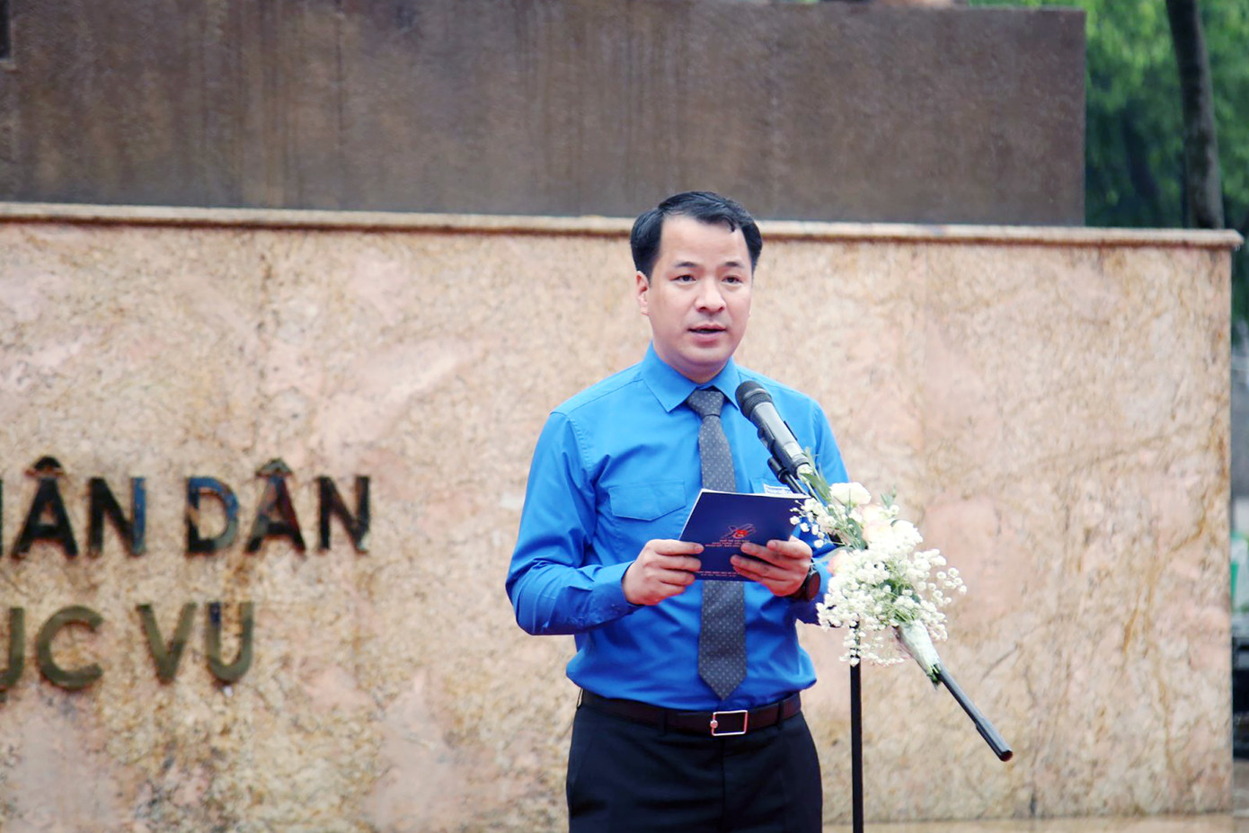 Anh Ngô Văn Cương - Bí thư T.Ư Đoàn phát biểu tại chương trình. Anh Ngô Văn Cương - Bí thư T.Ư Đoàn phát biểu tại chương trình.