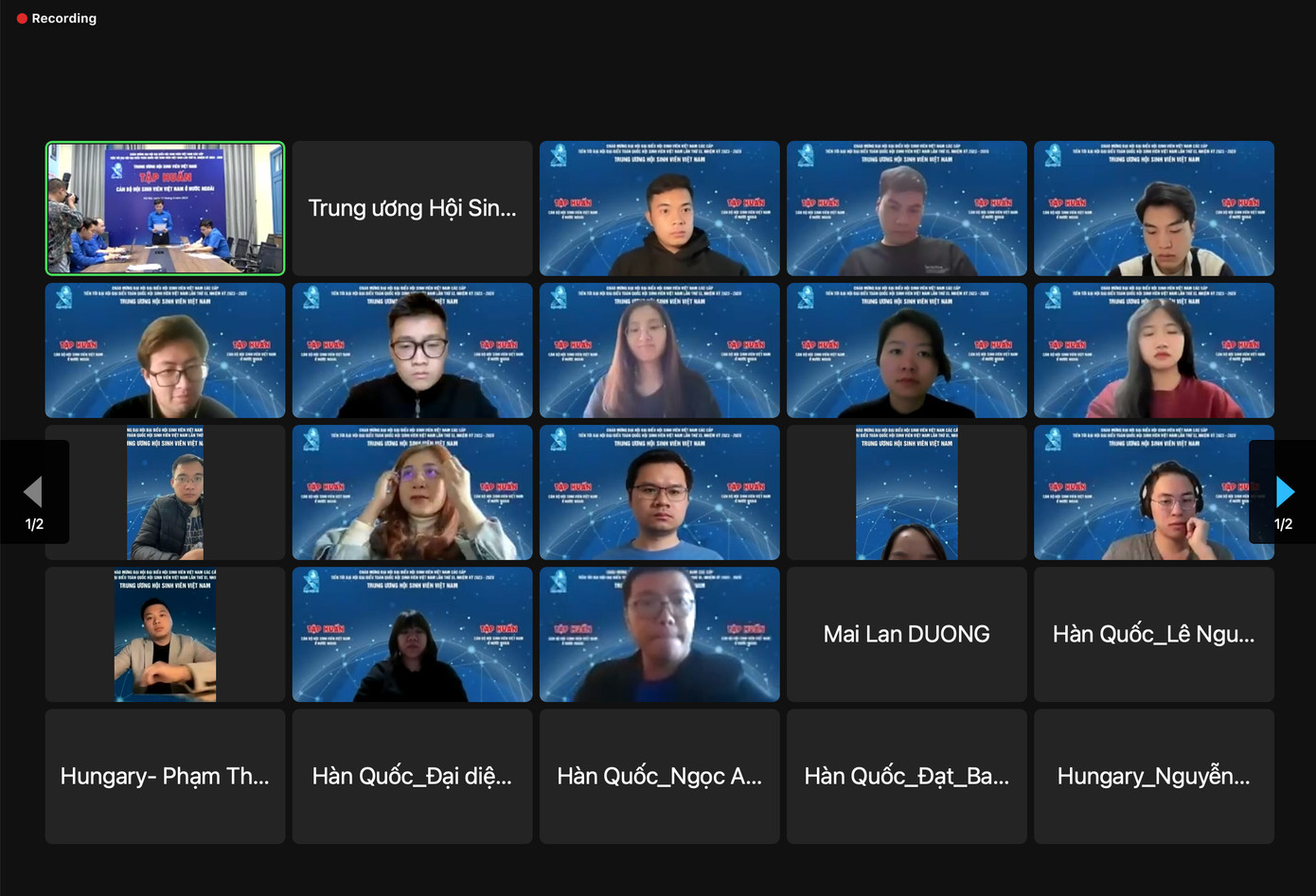 Các đại biểu là cán bộ Hội Sinh viên Việt Nam ở nước ngoài tham dự Hội nghị theo hình thức trực tuyến. Các đại biểu là cán bộ Hội Sinh viên Việt Nam ở nước ngoài tham dự Hội nghị theo hình thức trực tuyến.