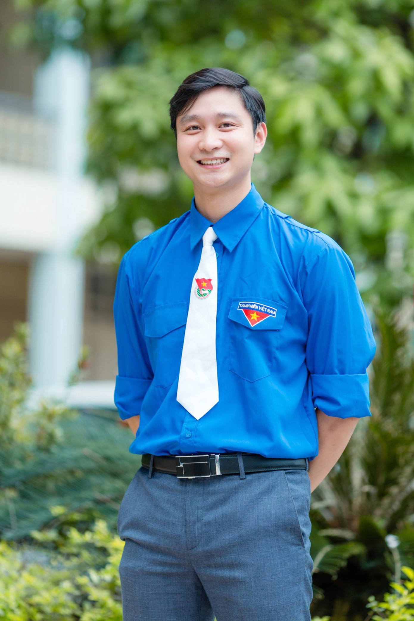 Ngoài công tác giảng dạy, TS Ngô Văn Lượng kiêm vai trò là Phó Bí thư Đoàn Thanh niên Học viện Tài chính. Ảnh: NVCC