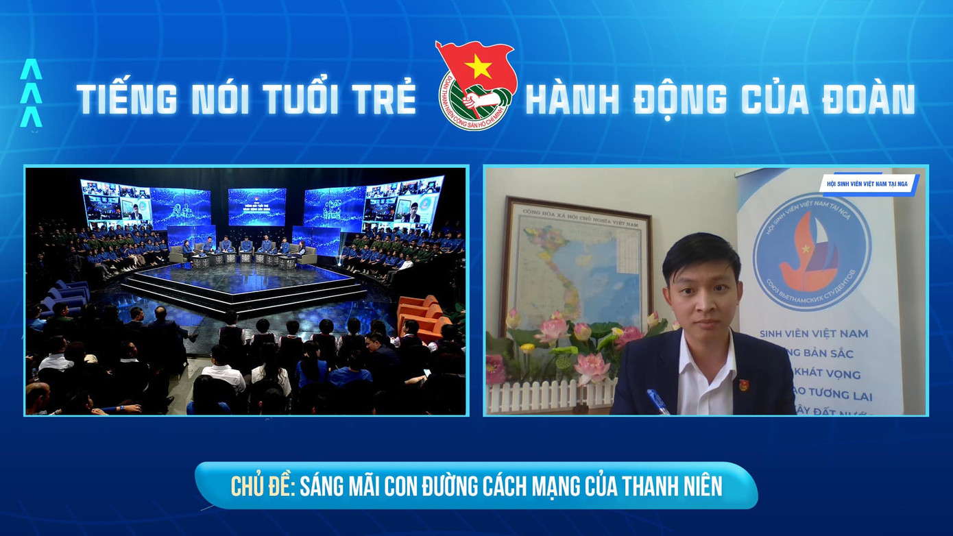 Anh Lê Huỳnh Đức - Chủ tịch Hội Sinh viên Việt Nam tại Liên bang Nga đặt câu hỏi tại Diễn đàn. Anh Lê Huỳnh Đức - Chủ tịch Hội Sinh viên Việt Nam tại Liên bang Nga đặt câu hỏi tại Diễn đàn.