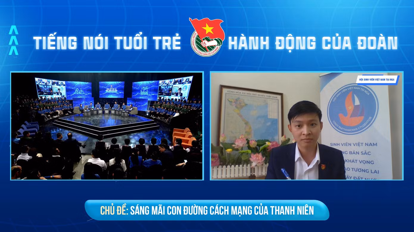 Anh Lê Huỳnh Đức - Chủ tịch Hội Sinh viên Việt Nam tại Liên bang Nga đặt câu hỏi tại Diễn đàn. Anh Lê Huỳnh Đức - Chủ tịch Hội Sinh viên Việt Nam tại Liên bang Nga đặt câu hỏi tại Diễn đàn.