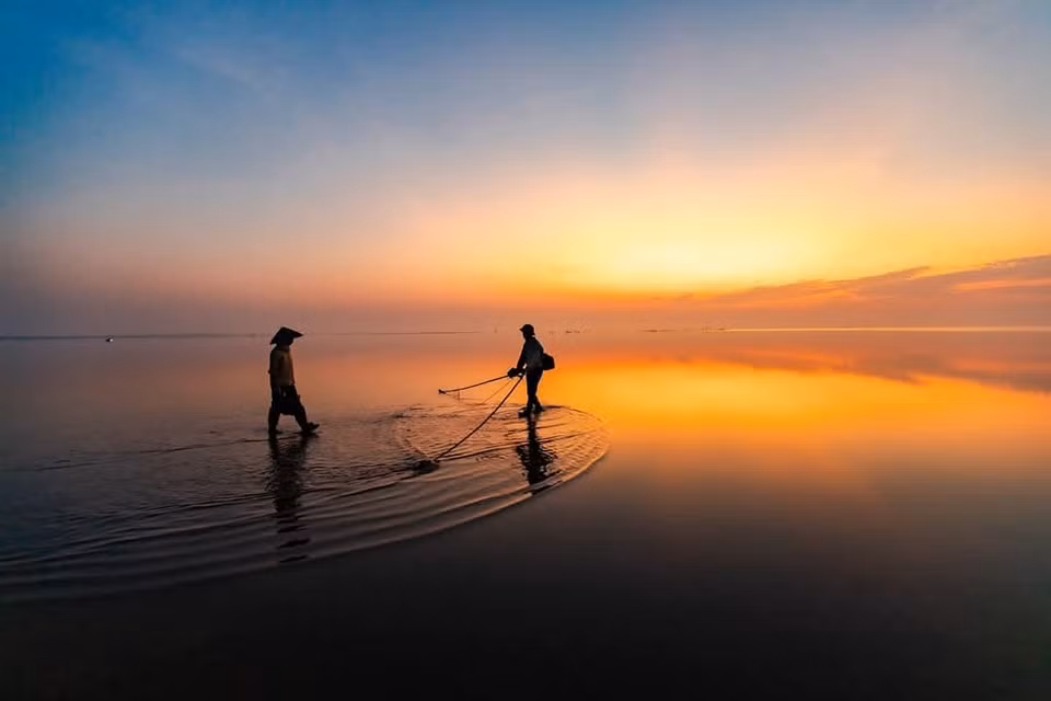 'Biển vô cực' ở Thái Bình hút giới trẻ mê xê dịch. Ảnh: Đoàn Ngọc Anh