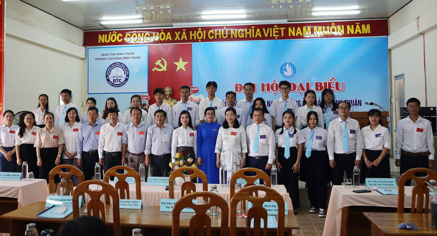 Ban Chấp hành Hội Sinh viên trường CĐ Bình Thuận khóa I, nhiệm kỳ 2023 - 2025.