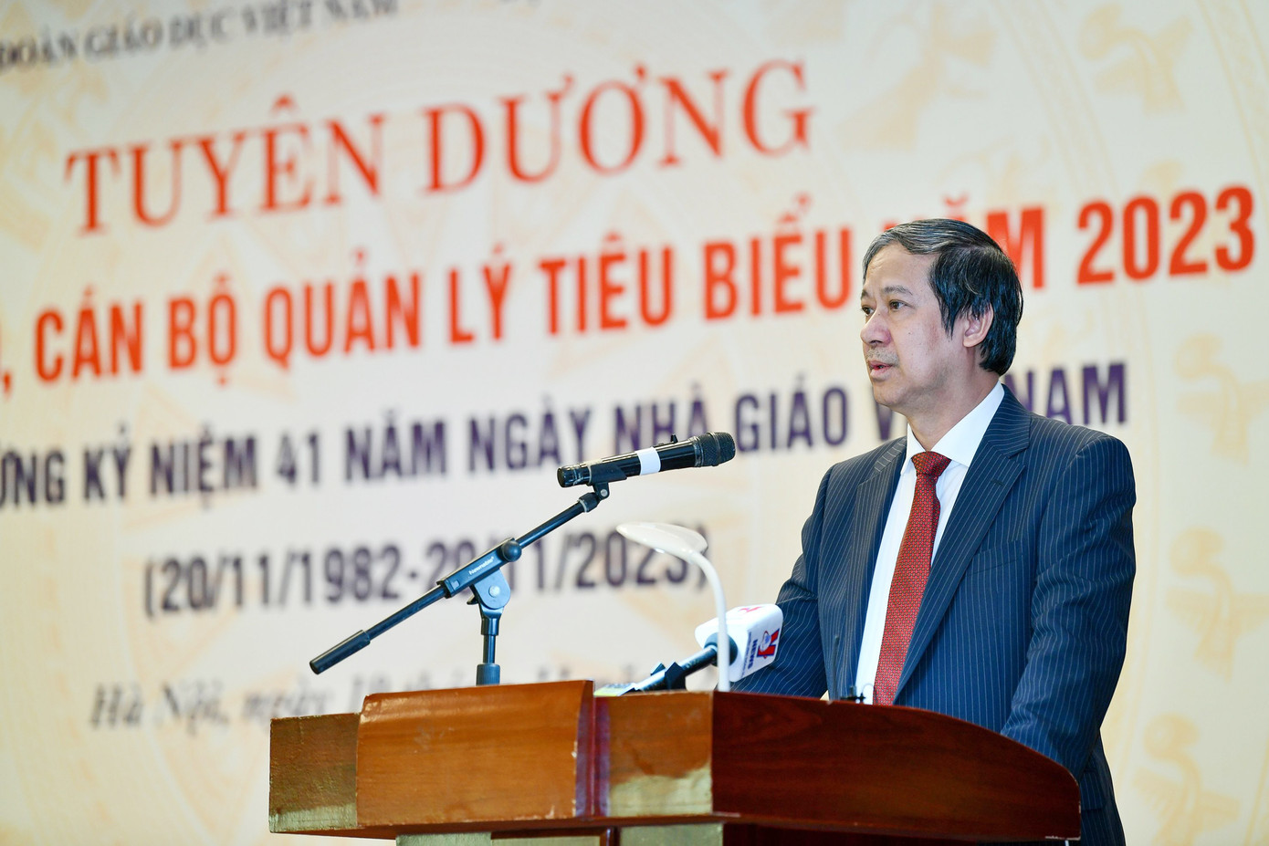 Bộ trưởng Nguyễn Kim Sơn phát biểu tại chương trình.