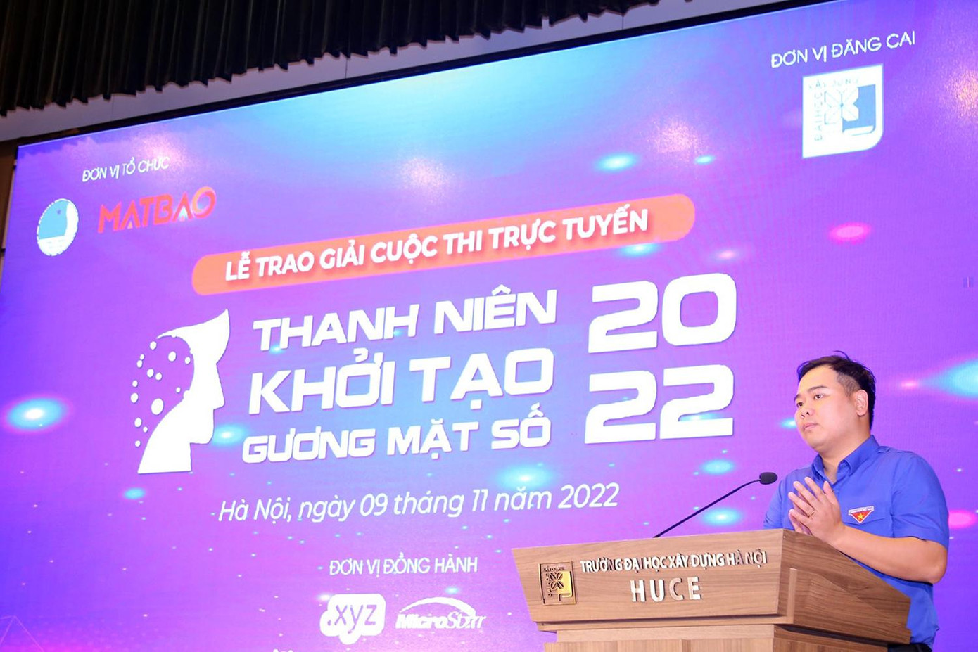 Anh Nguyễn Xuân Hiếu – Phó Trưởng Ban Đoàn kết tập hợp Thanh niên T.Ư Đoàn phát biểu tổng kết Cuộc thi.