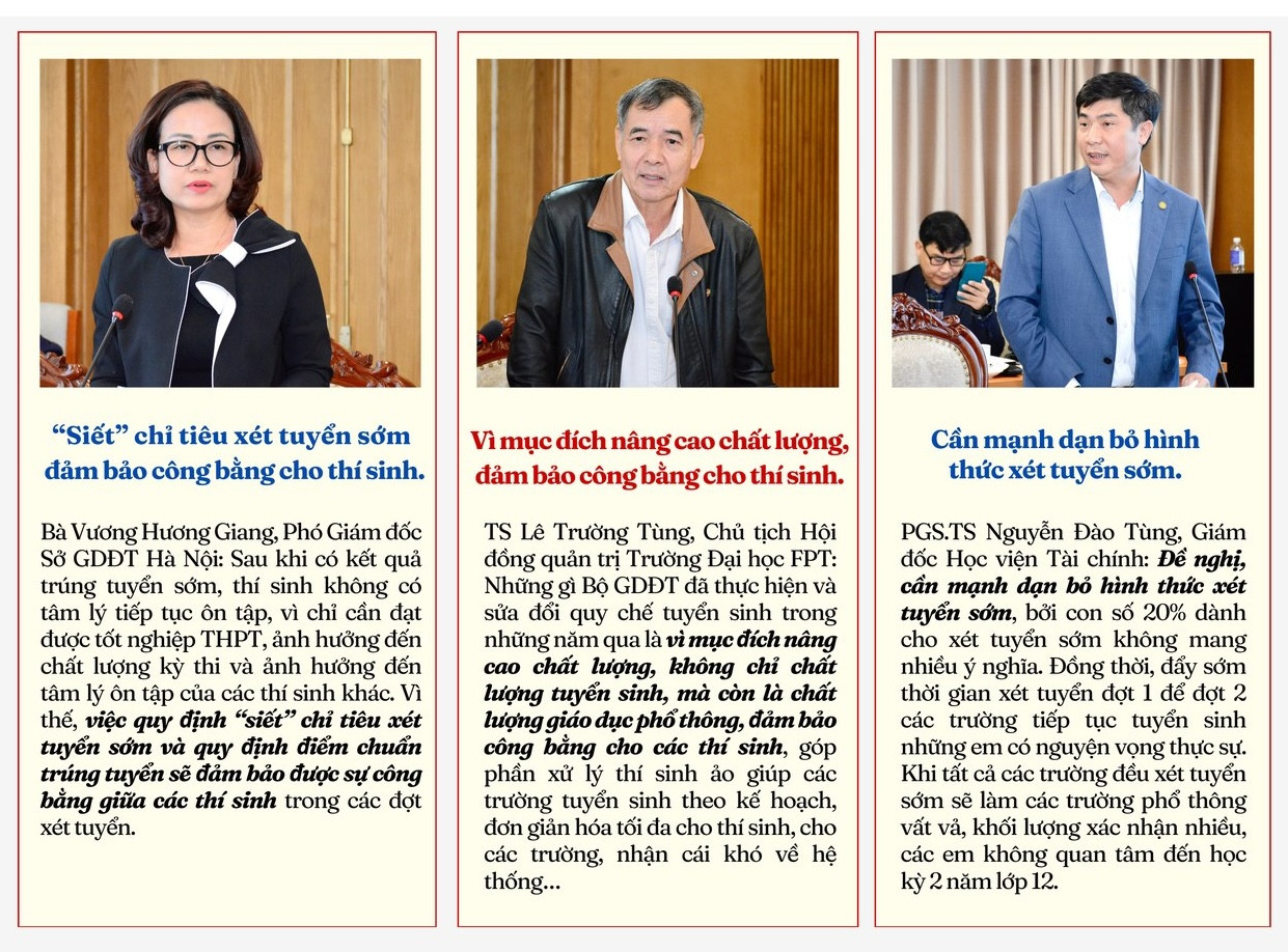 Các chuyên gia và lãnh đạo các cơ sở giáo dục bày tỏ sự đồng thuận cao với dự thảo. Ảnh: MOET Các chuyên gia và lãnh đạo các cơ sở giáo dục bày tỏ sự đồng thuận cao với dự thảo. Ảnh: MOET