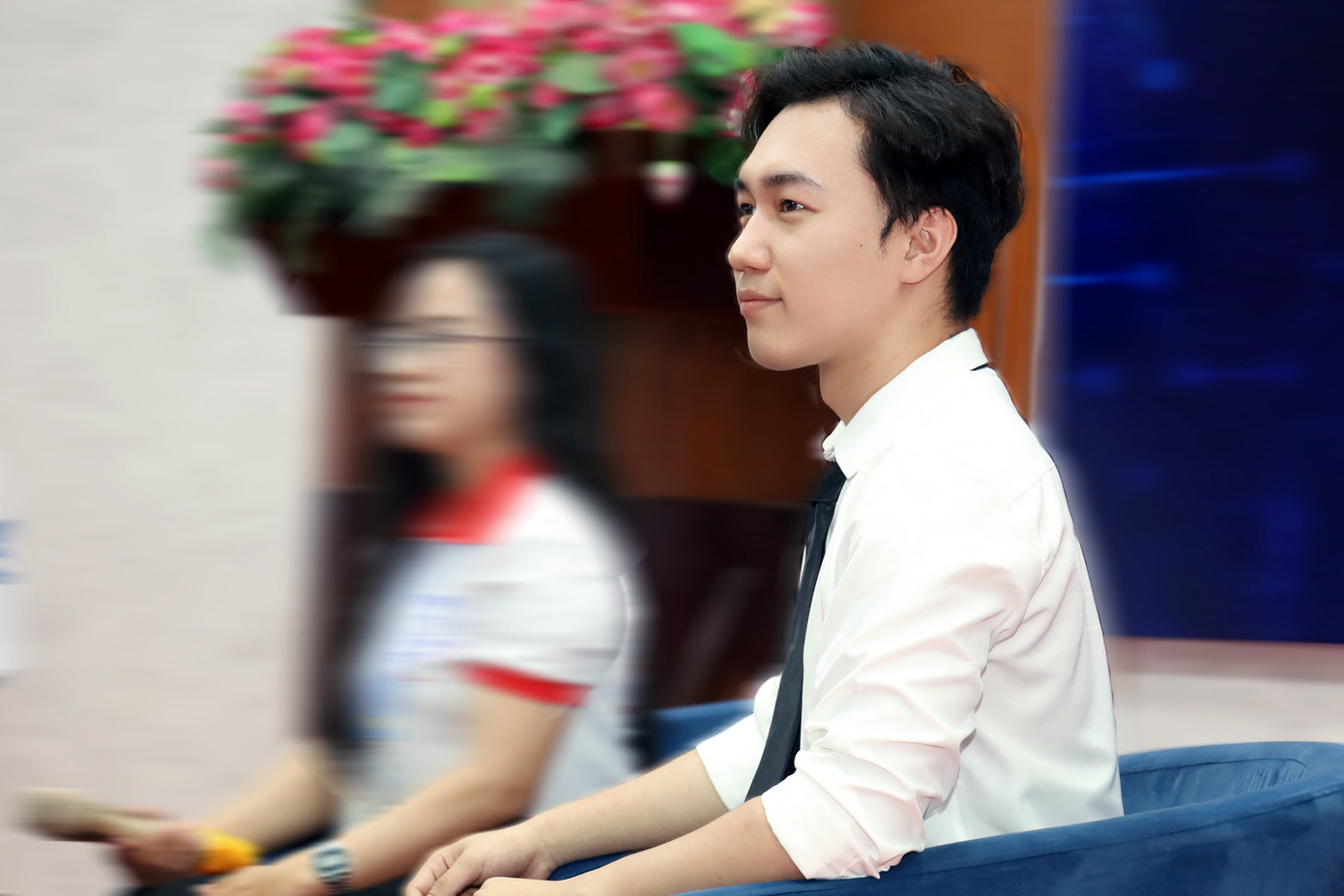 Đỗ Xuân Việt tham gia toạ đàm về &apos;Sinh viên 5 tốt&apos;.