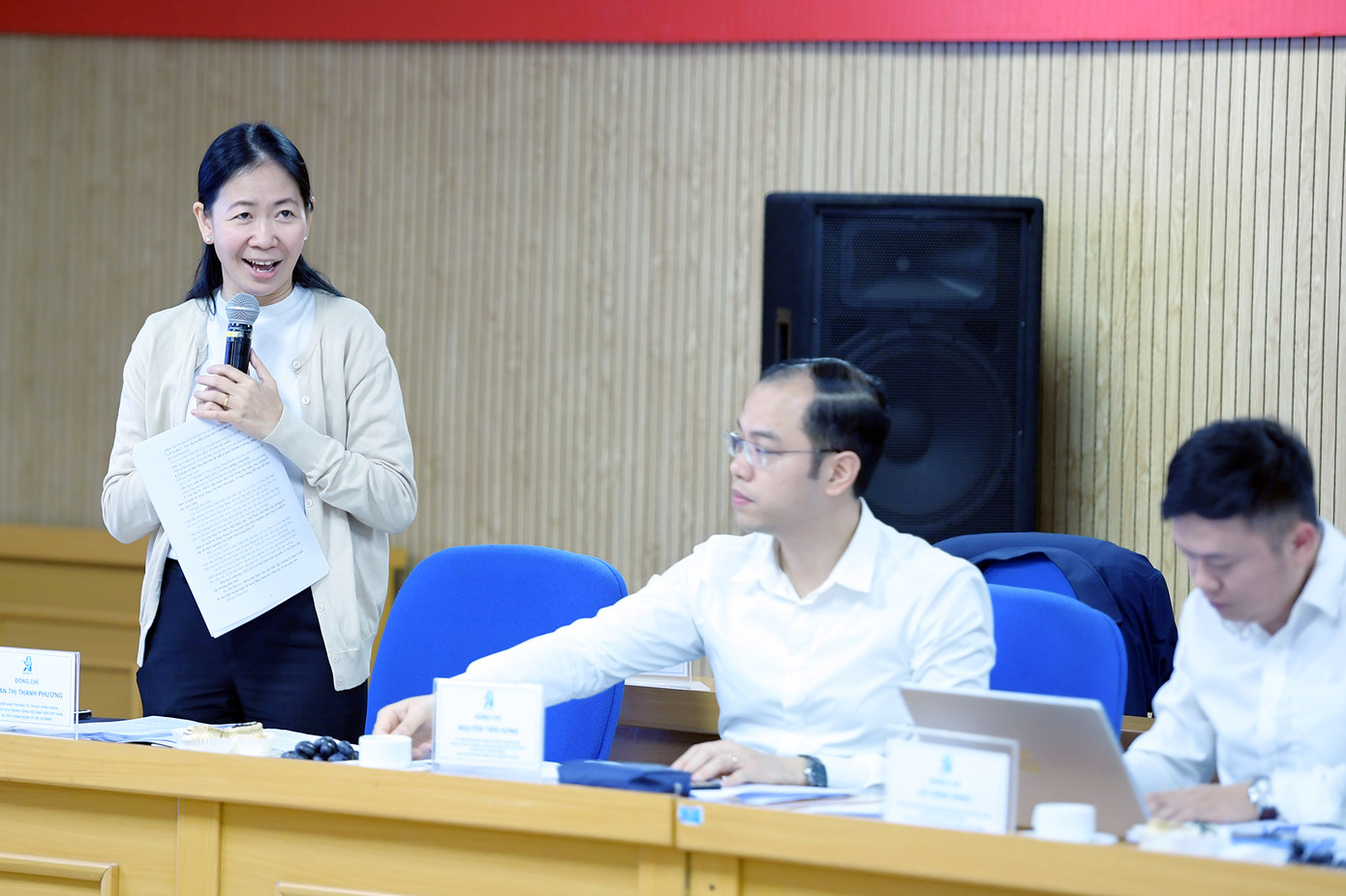 Chị Phan Thị Thanh Phương - Bí thư Thành Đoàn TP. Hồ Chí Minh, phát biểu tại chương trình. Ảnh: DƯƠNG TRIỀU