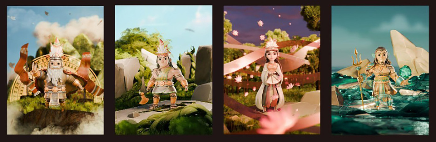 Các nhân vật lịch sử được nhóm tái hiện dưới dạng những mô hình art toy.