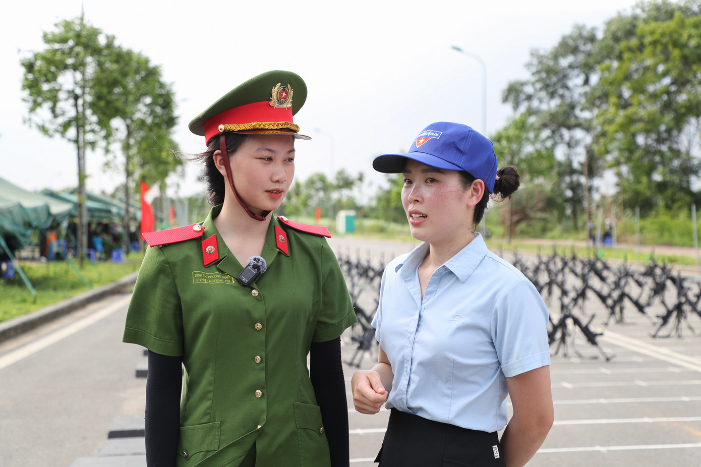 Đinh Thị Phương Thảo – thành viên đội hình diễu binh.