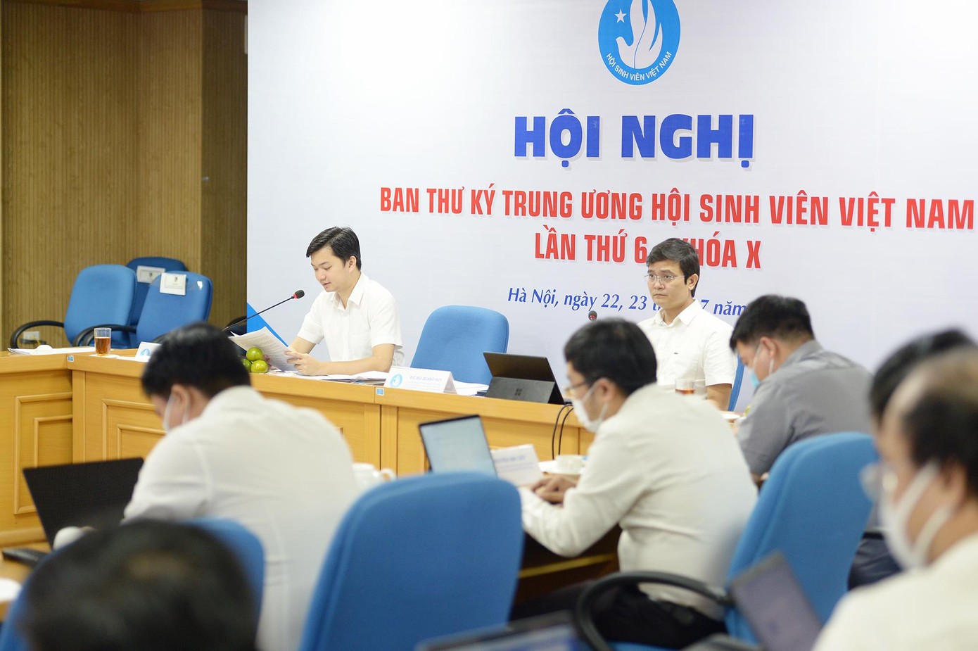 Hội nghị Ban Thư ký Hội Sinh viên Việt Nam lần thứ 6, khóa X, được tổ chức theo hình thức trực tuyến sáng ngày 23/7.