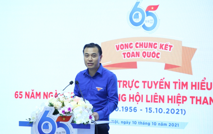 Anh Nguyễn Hải Minh, Phó Chủ tịch thường trực T.Ư Hội LHTN Việt Nam phát biểu tại Vòng Chung kết cuộc thi. Anh Nguyễn Hải Minh, Phó Chủ tịch Thường trực Trung ương Hội Liên hiệp Thanh niên Việt Nam