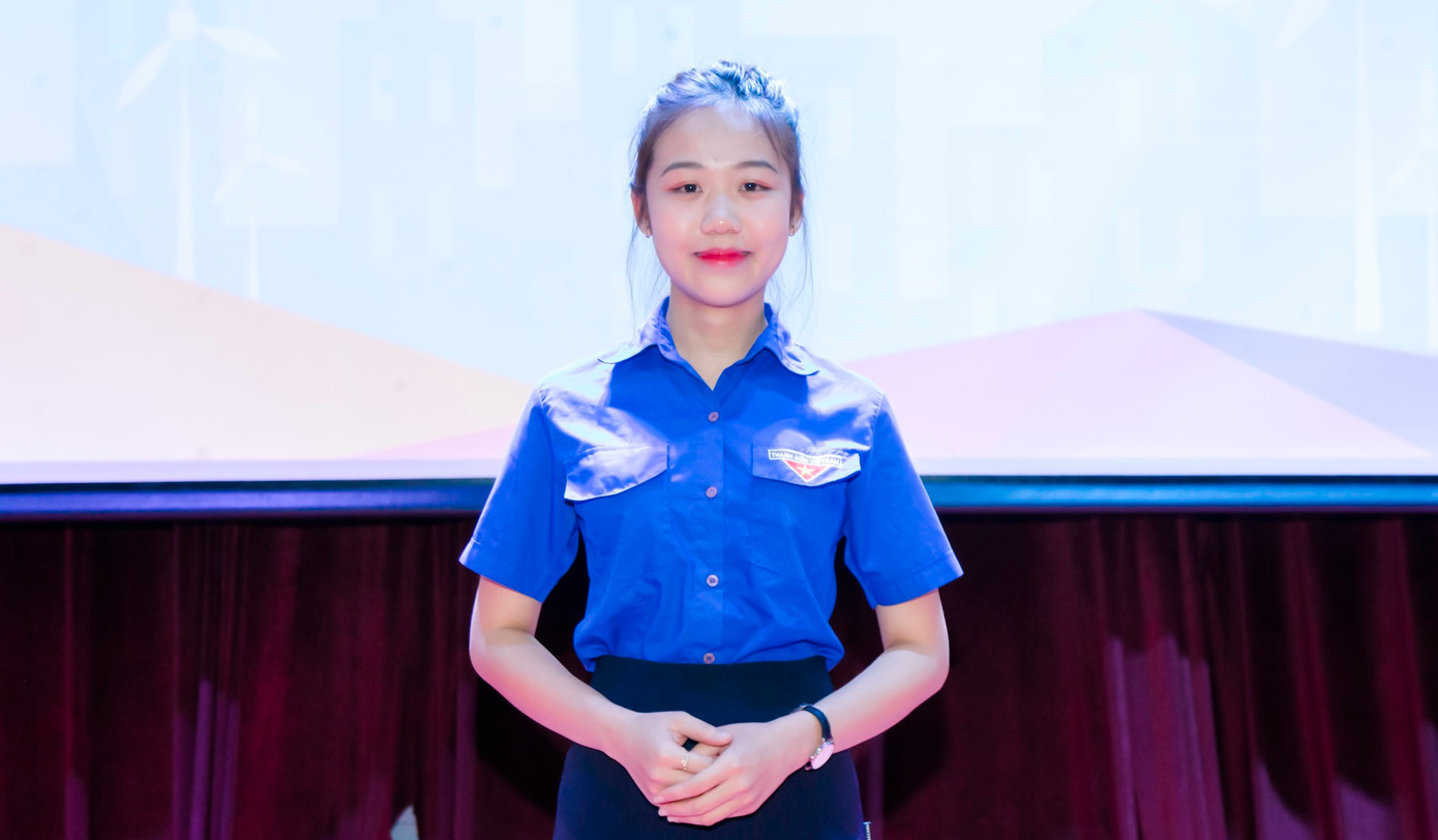 Lê Thị Thuỳ Linh, nữ đoàn viên 23 tuổi ở TP. Thuận An (tỉnh Bình Dương).