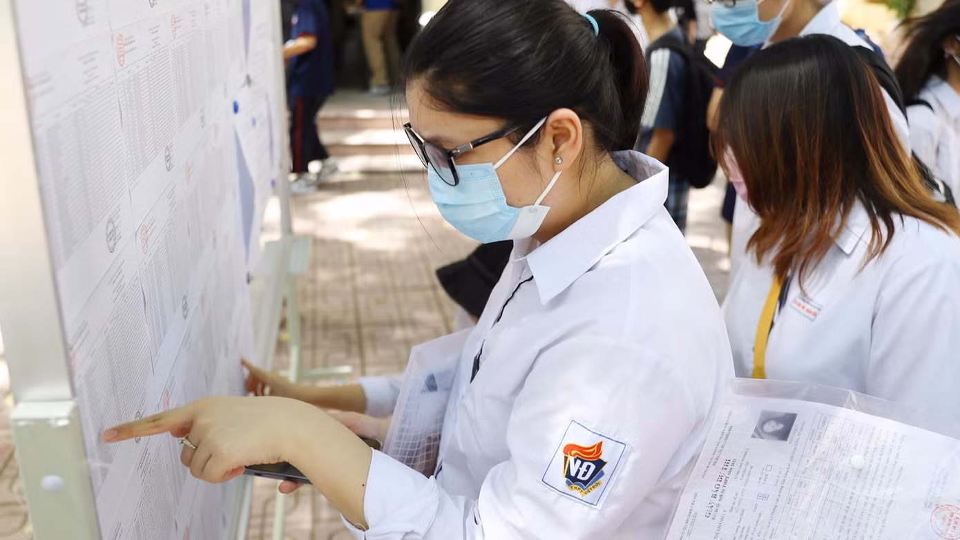 Thí sinh tham dự kì thi tốt nghiệp THPT 2021.