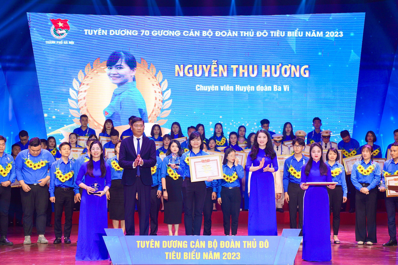 Thành Đoàn Hà Nội đã tuyên dương 70 cán bộ Đoàn tiêu biểu của Thủ đô xuất sắc năm 2023.