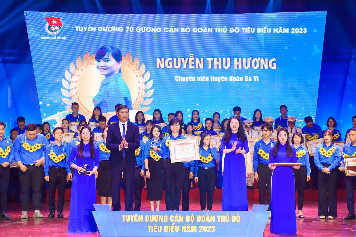 Thành Đoàn Hà Nội đã tuyên dương 70 cán bộ Đoàn tiêu biểu của Thủ đô xuất sắc năm 2023.