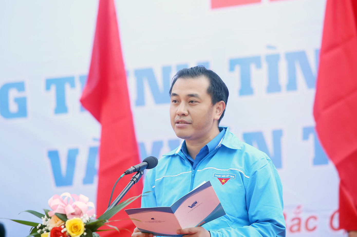 Anh Nguyễn Hải Minh, Phó Chủ tịch thường trực T.Ư Hội LHTN Việt Nam phát biểu tại Lễ khởi động chương trình.