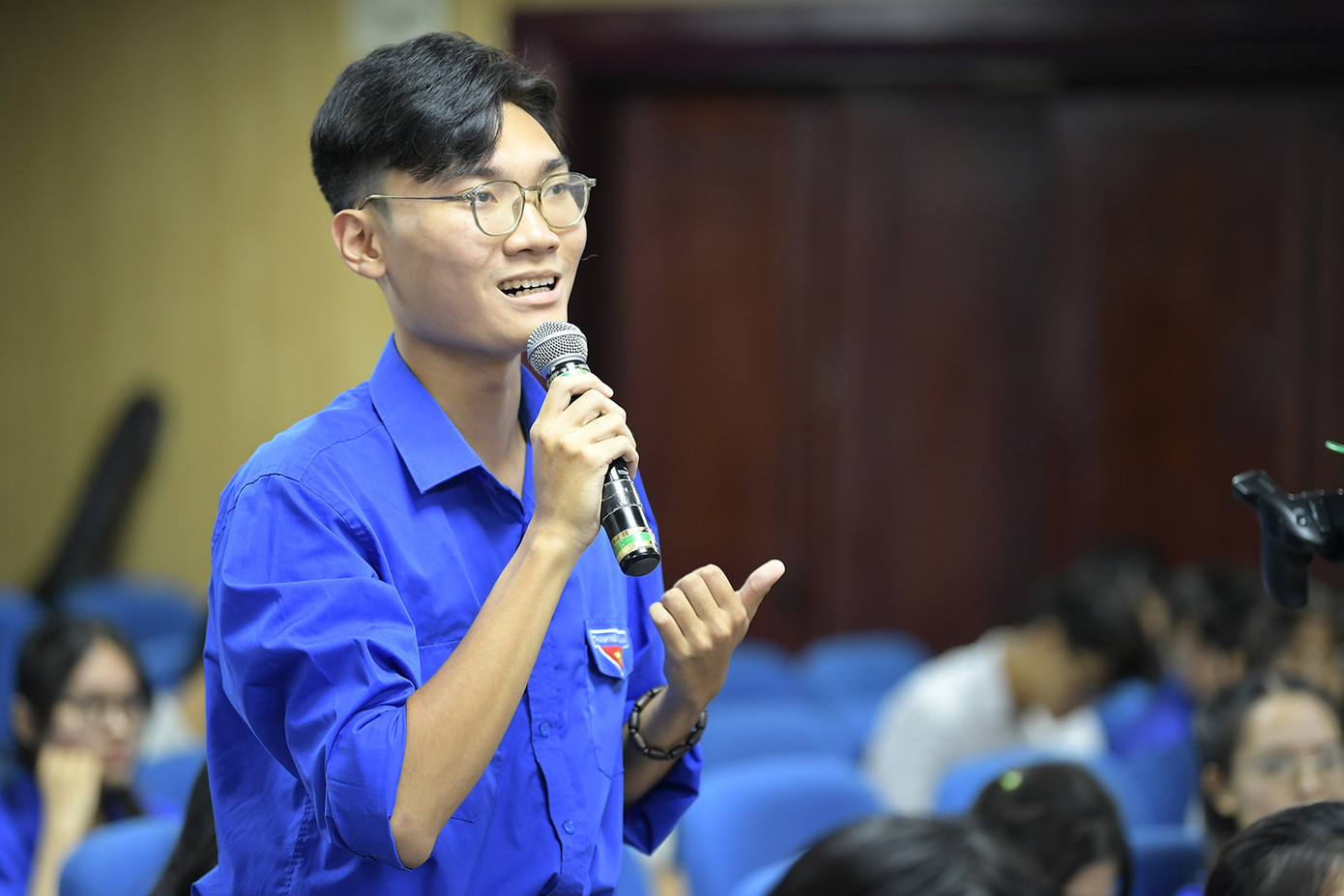 Nhiều câu hỏi được đoàn viên, thanh niên đặt ra tại Hội nghị.