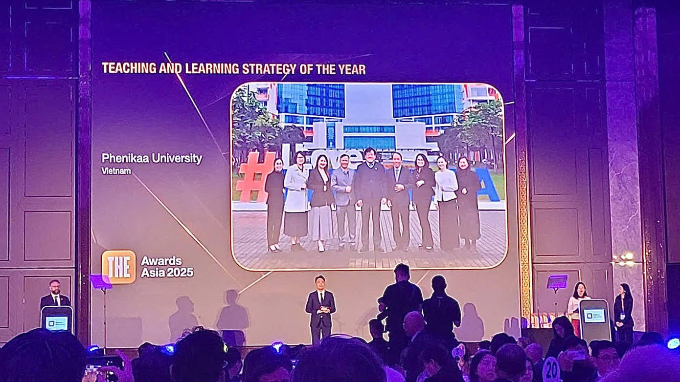 ĐH Phenikaa sánh vai cùng những tên tuổi lớn tại TOP 8 THE Awards Asia 2025.