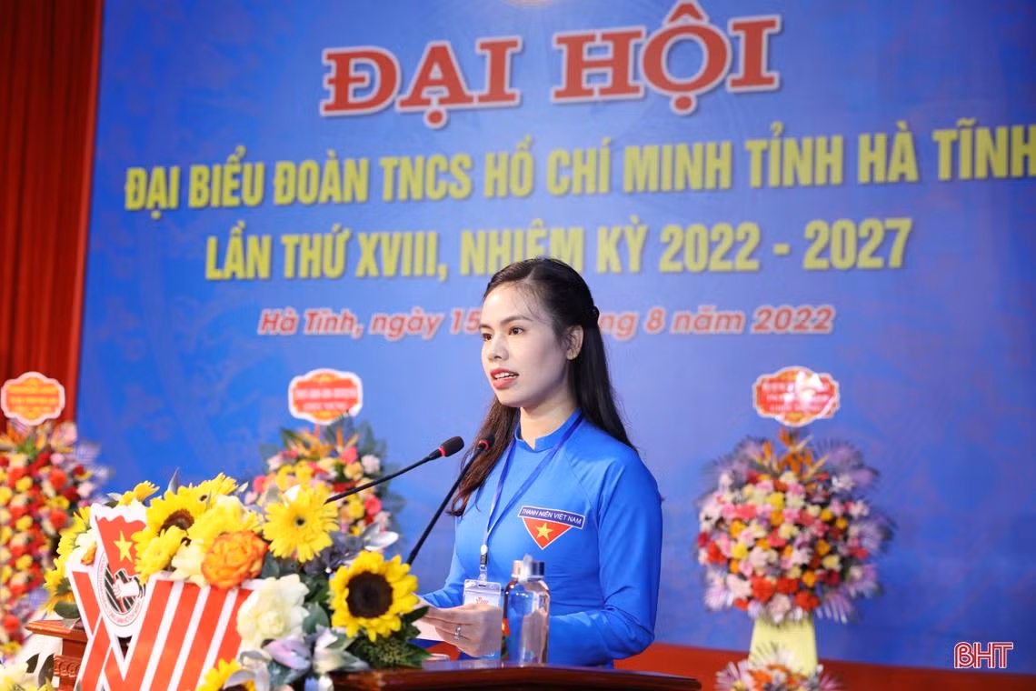 Chị Nguyễn Ny Hương - Bí thư Tỉnh Đoàn Hà Tĩnh, khóa XVIII (nhiệm kỳ 2022 - 2027).