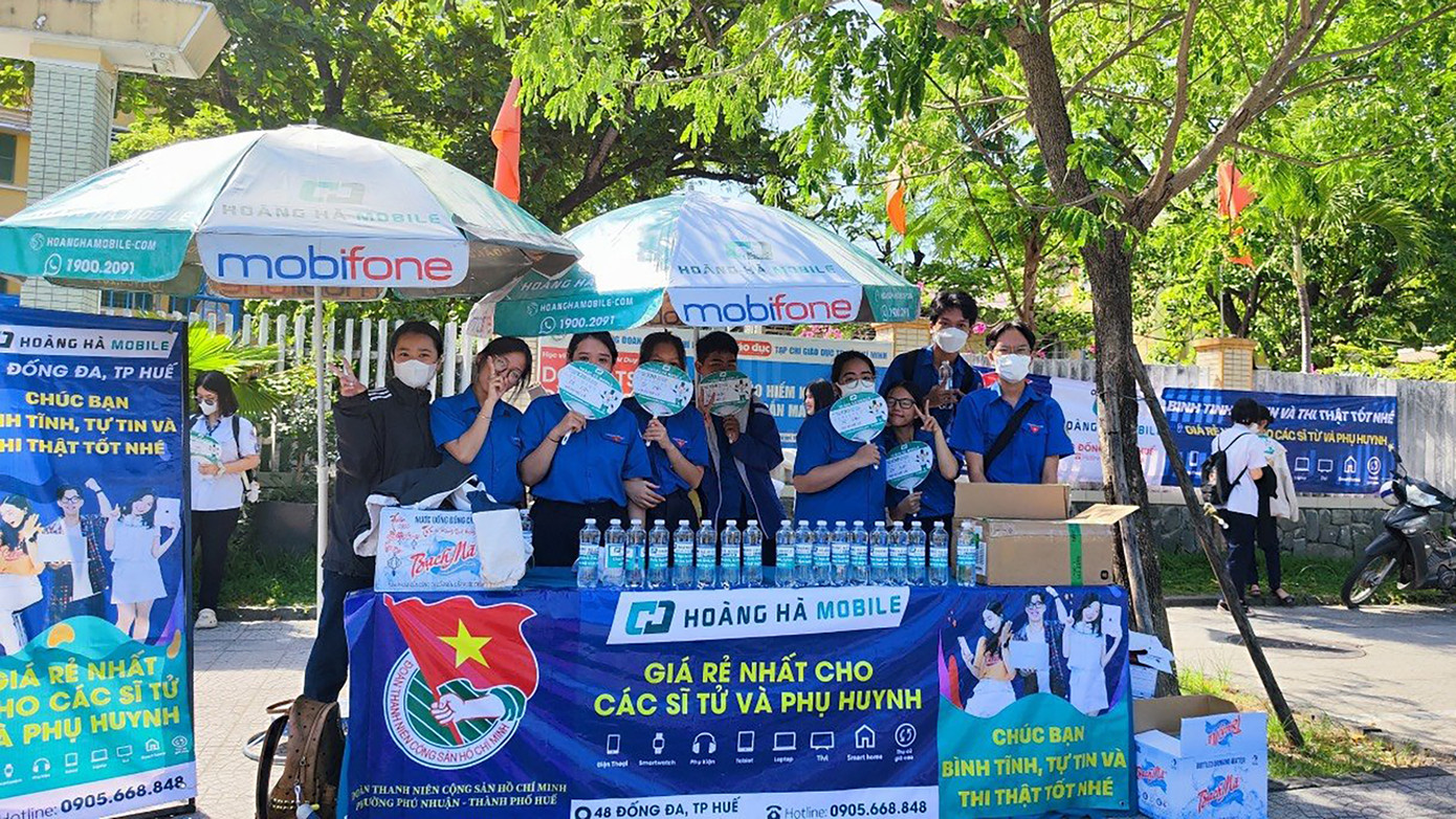 Các đội hình 'Tiếp sức mùa thi' năm 2023 tại tỉnh Thừa Thiên - Huế.