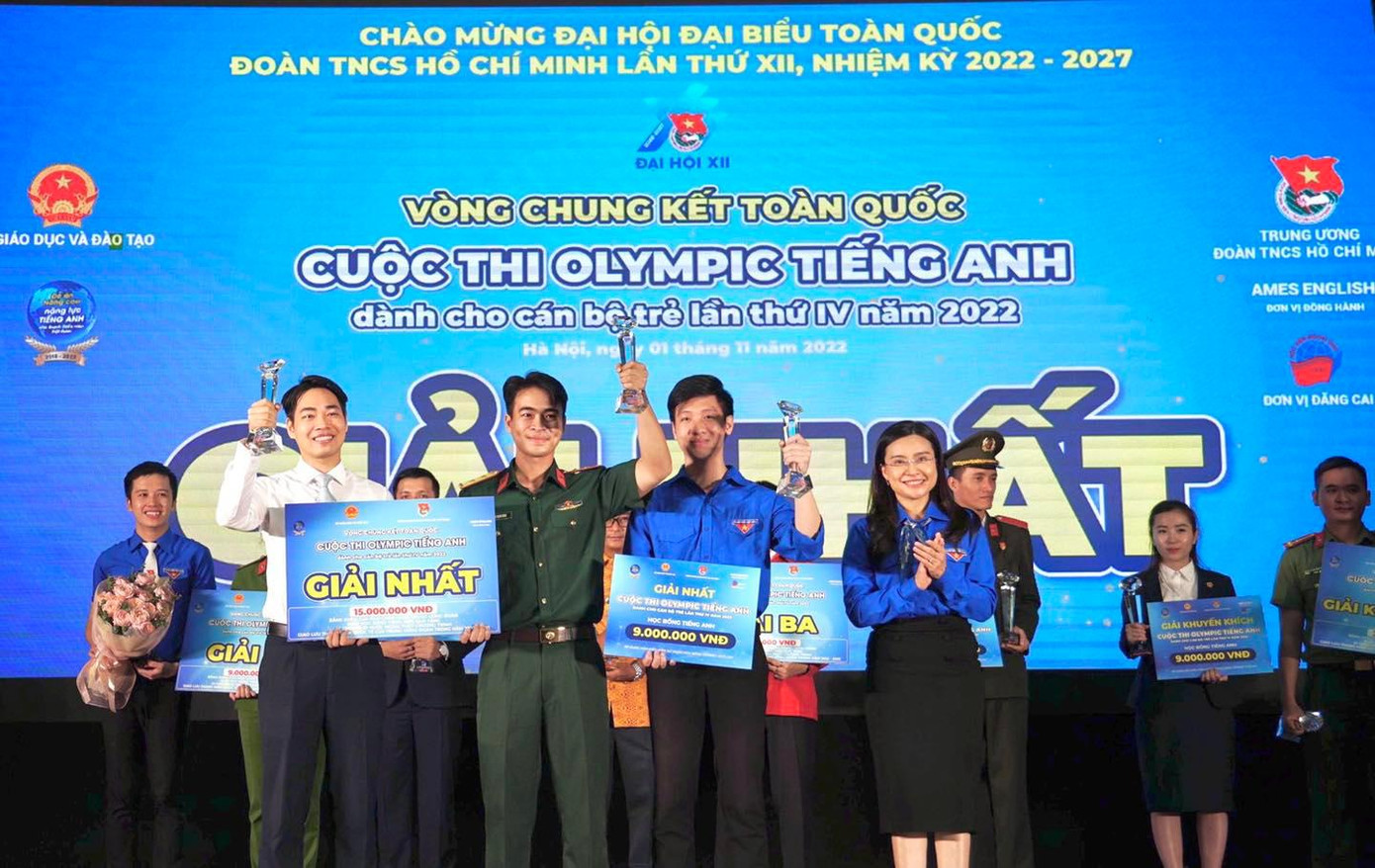 Bí thư T.Ư Đoàn, Chủ tịch Hội Đồng đội T.Ư Nguyễn Phạm Duy Trang trao giải Nhất cuộc thi cho đội X-men. Bí thư T.Ư Đoàn, Chủ tịch Hội Đồng đội T.Ư Nguyễn Phạm Duy Trang trao giải Nhất cuộc thi cho đội X-men.