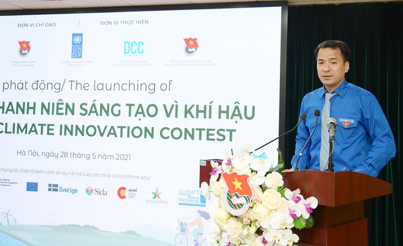 Anh Ngô Văn Cương, Bí thư T.Ư Đoàn phát biểu tại Lễ phát động. Anh Ngô Văn Cương, Bí thư T.Ư Đoàn phát biểu tại Lễ phát động.