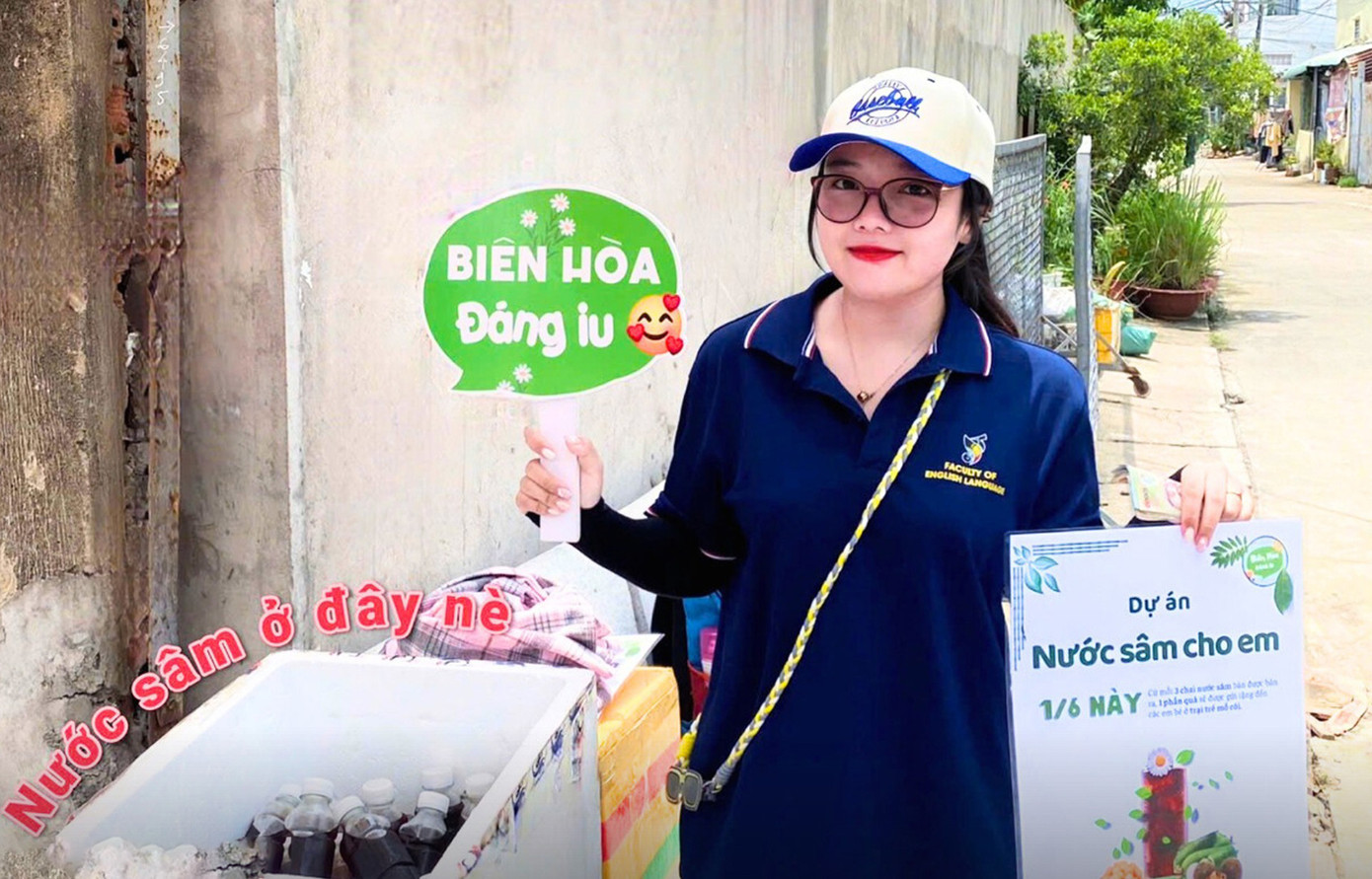 Nữ sinh Đồng Nai từng làm 3 công việc một ngày để đến giảng đường. Ảnh: NVCC