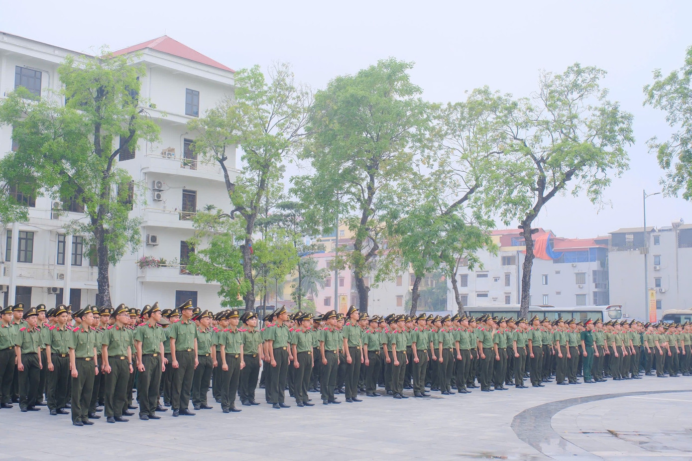 Gần 800 học viên Học viện ANND tham gia diễu binh, diễu hành 80 năm Cách mạng Tháng Tám và Quốc khánh 2/9. Ảnh: Học viện ANND