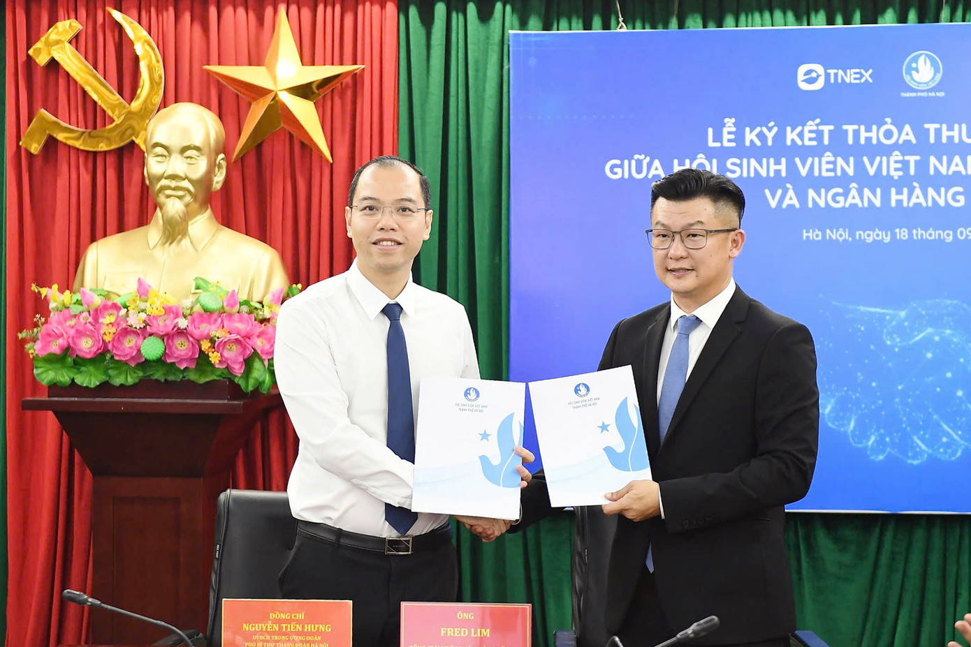 Hội Sinh viên TP. Hà Nội kí kết hợp tác với Ngân hàng số TNEX.