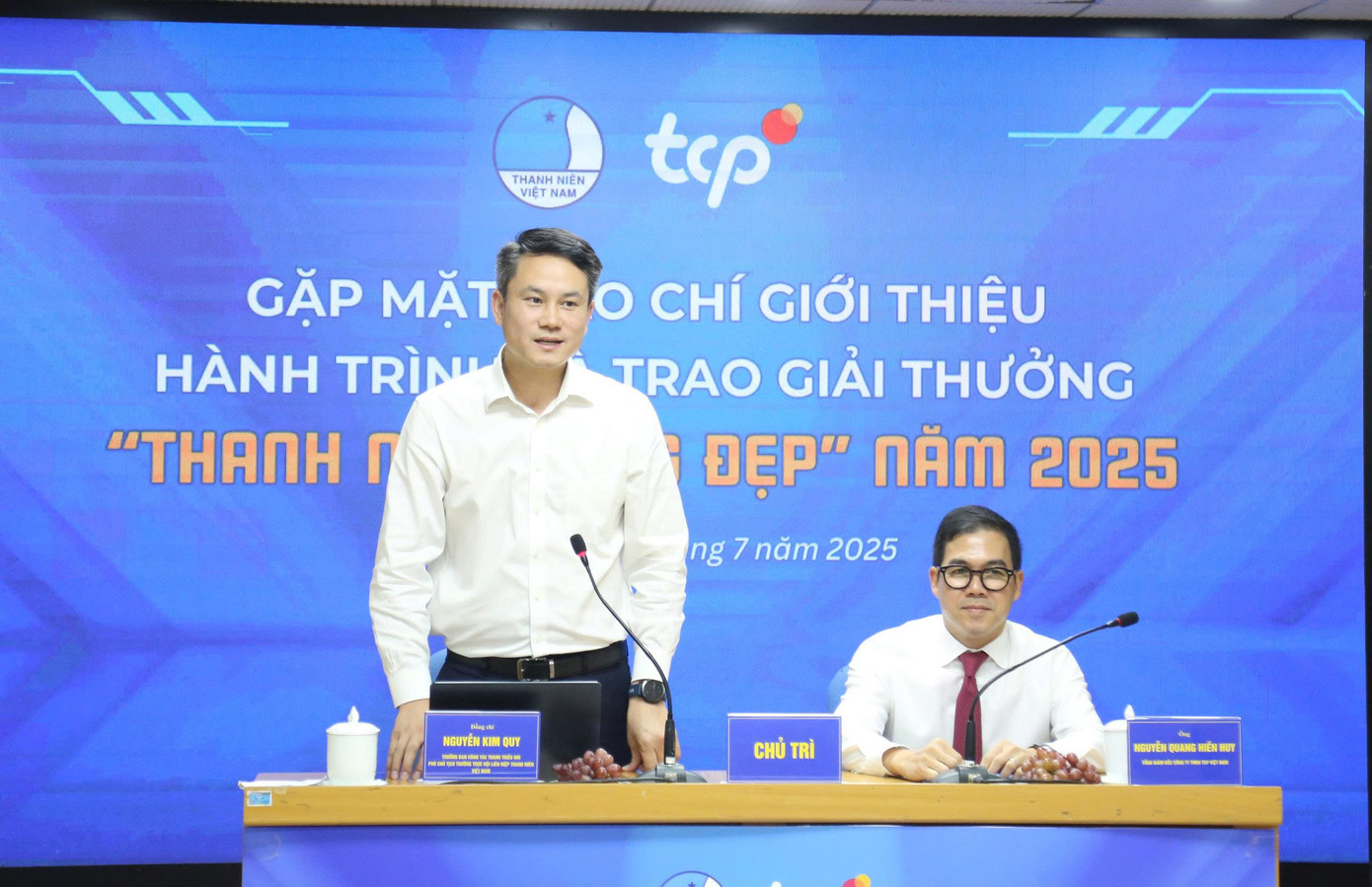 Anh Nguyễn Kim Quy - Phó Chủ tịch thường trực Hội LHTN Việt Nam chia sẻ tại chương trình. Anh Nguyễn Kim Quy - Phó Chủ tịch thường trực Hội LHTN Việt Nam chia sẻ tại chương trình.