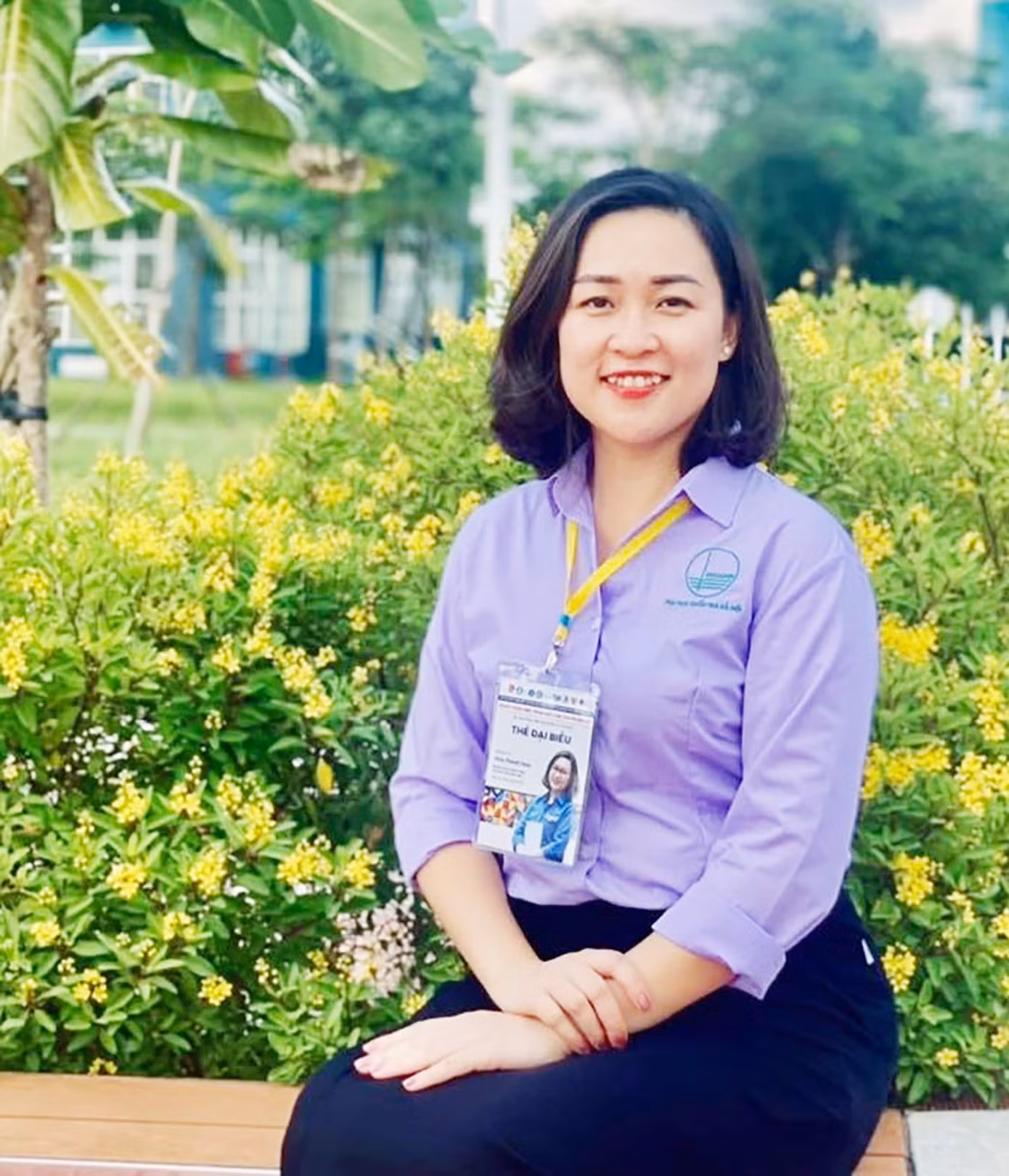 Chị Hứa Thanh Hoa – Bí thư Đoàn Thanh niên, Chủ tịch Hội Sinh viên ĐHQG Hà Nội.