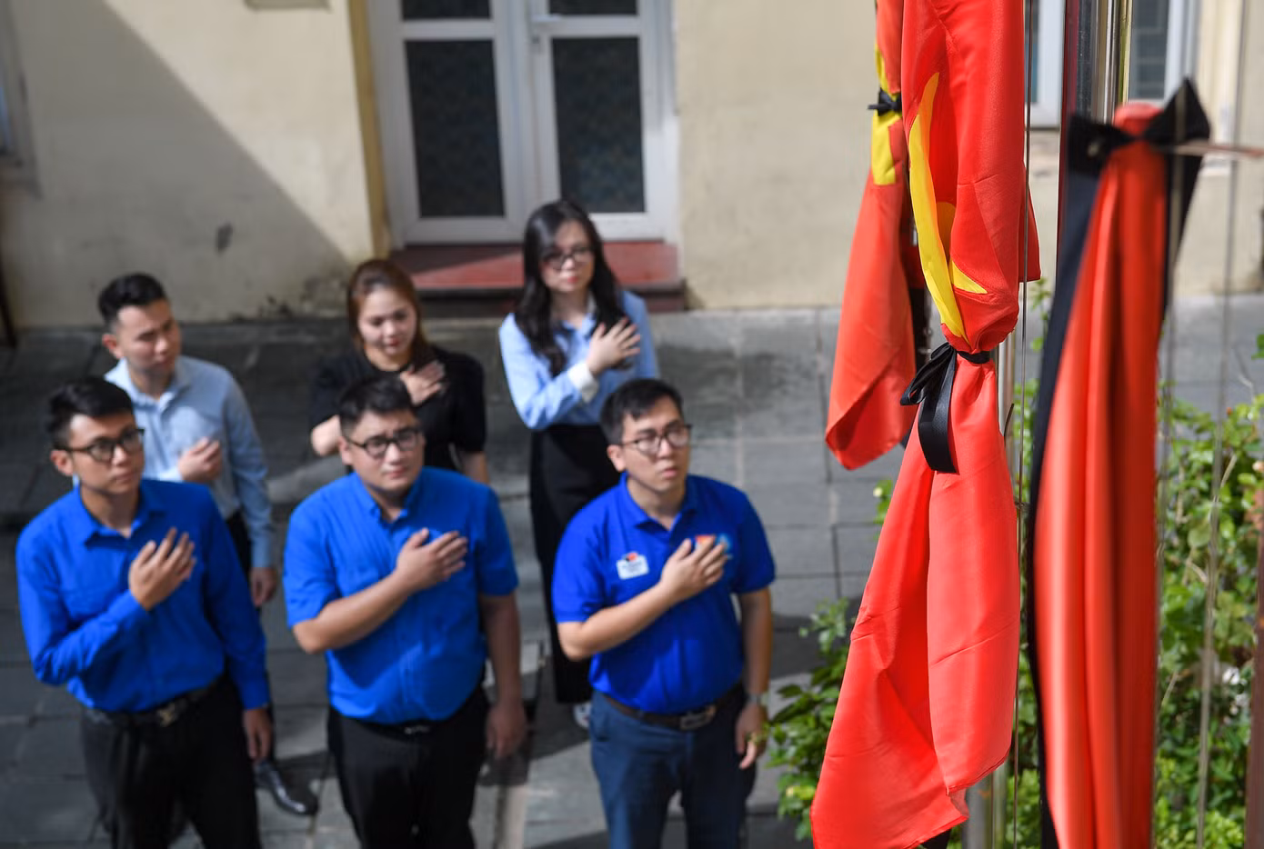 Đoàn Thanh niên, Hội Sinh viên TP. Hà Nội bày tỏ tình cảm và niềm tiếc thương sâu sắc Tổng Bí thư Nguyễn Phú Trọng. Ảnh: THẾ ĐẠI