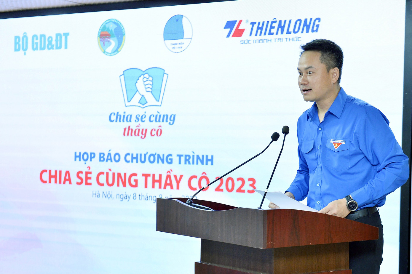 Anh Nguyễn Kim Quy - Phó Chủ tịch thường trực T.Ư Hội LHTN Việt Nam, phát biểu tại chương trình.