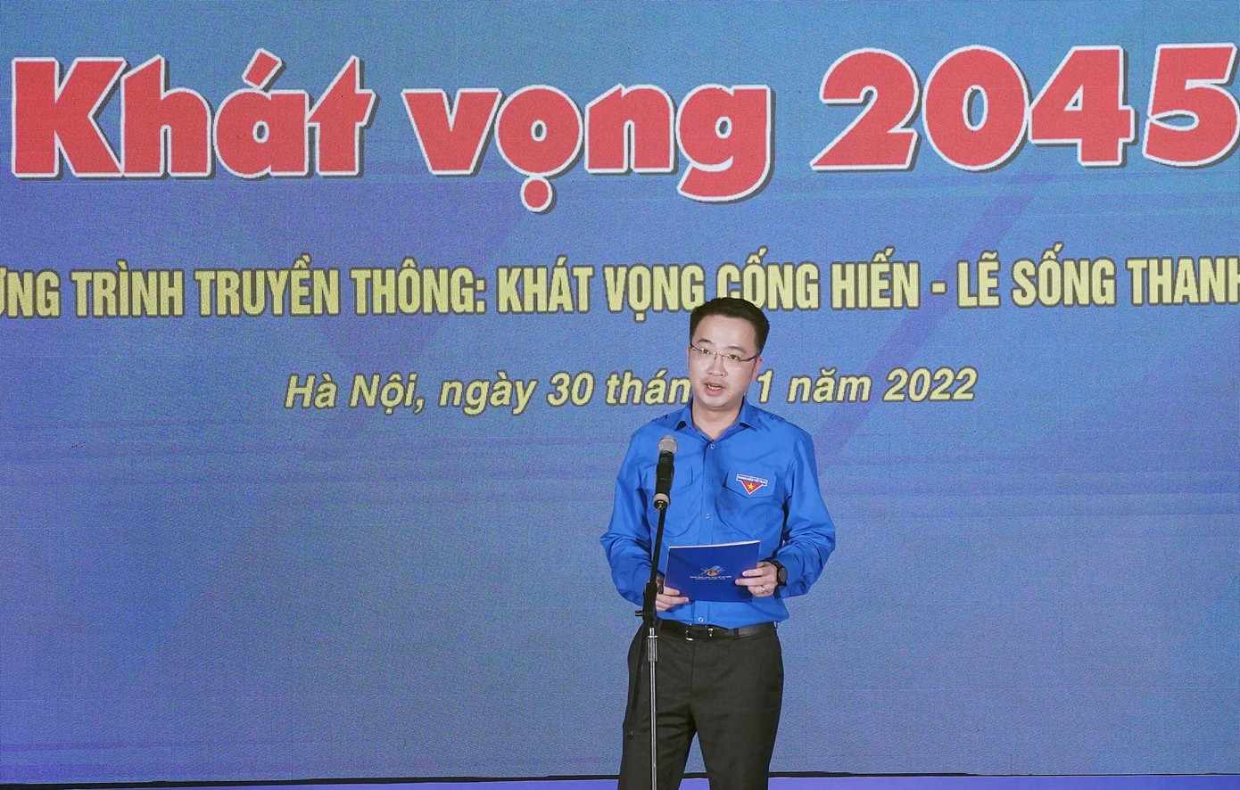 Anh Nguyễn Tường Lâm - Bí thư T.Ư Đoàn phát biểu tại chương trình. Ảnh: NGỌC THẮNG Anh Nguyễn Tường Lâm - Bí thư T.Ư Đoàn phát biểu tại chương trình. Ảnh: NGỌC THẮNG