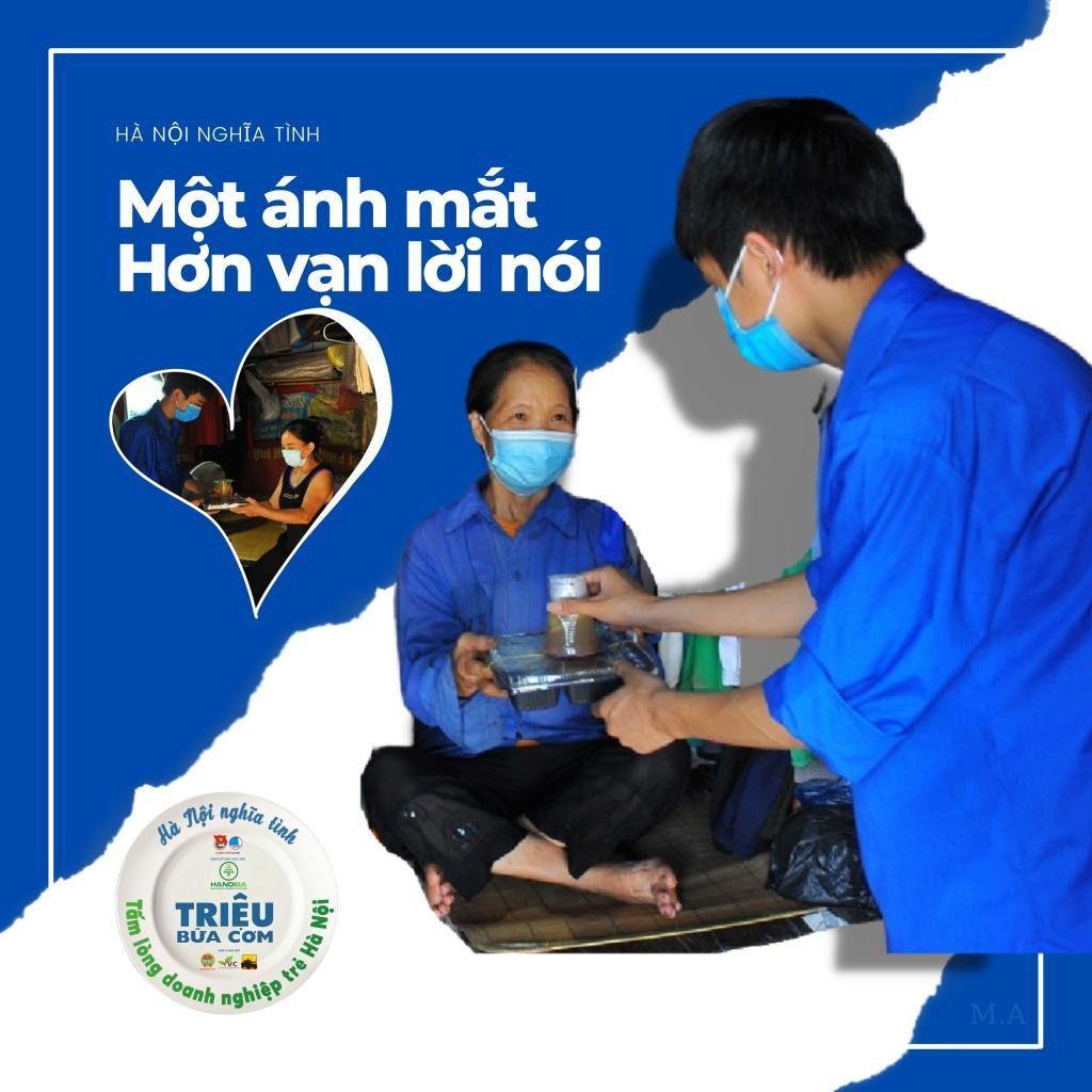 Hơn 50.000 suất ăn “Tấm lòng doanh nghiệp trẻ Hà Nội” tặng lao động nghèo