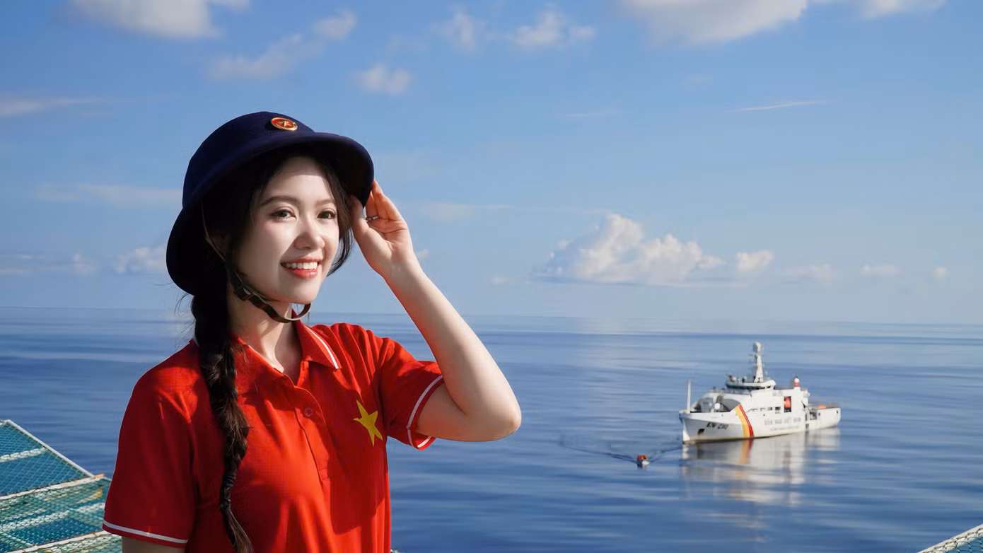 Nữ sinh Ngoại giao mang theo lời hứa giữa trùng khơi Trường Sa ra thế giới. Ảnh: NVCC Nữ sinh Ngoại giao mang theo lời hứa giữa trùng khơi Trường Sa ra thế giới. Ảnh: NVCC