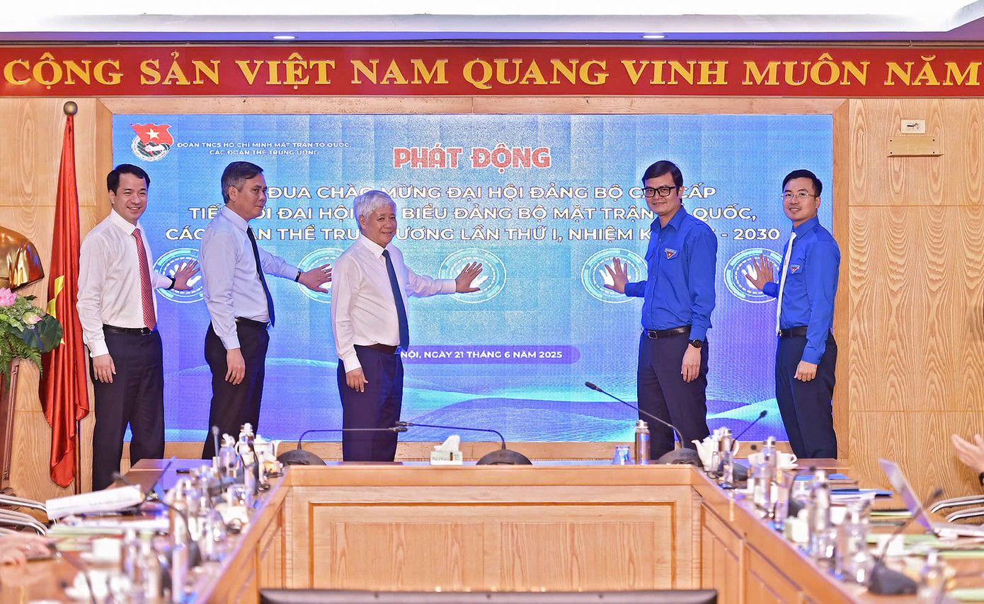 Phát động đợt thi đua đặc biệt "Tuổi trẻ chào mừng Đại hội Đảng bộ các cấp, hướng tới Đại hội Đại biểu Đảng bộ Mặt trận Tổ quốc, các đoàn thể Trung ương lần thứ nhất, nhiệm kỳ 2025 - 2030". Phát động đợt thi đua đặc biệt "Tuổi trẻ chào mừng Đại hội Đảng bộ các cấp, hướng tới Đại hội Đại biểu Đảng bộ Mặt trận Tổ quốc, các đoàn thể Trung ương lần thứ nhất, nhiệm kỳ 2025 - 2030".