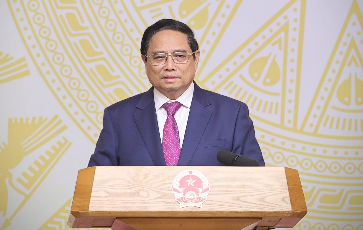 Thủ tướng phát biểu tại buổi gặp mặt đại diện các nhà giáo, cán bộ quản lý giáo dục tiêu biểu - Ảnh VGP/Nhật Bắc