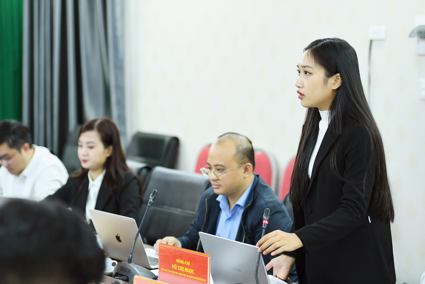 Chủ tịch Hội Sinh viên một số trường đại học báo cáo tại Hội nghị. Chủ tịch Hội Sinh viên một số trường đại học báo cáo tại Hội nghị.