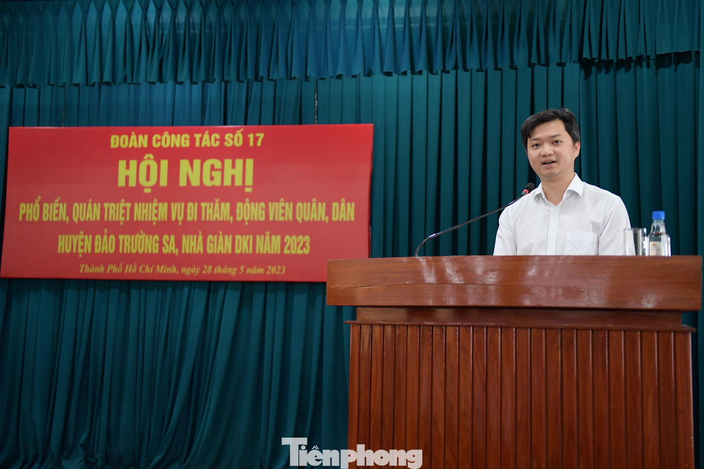 Anh Nguyễn Minh Triết, Bí thư T.Ư Đoàn, Chủ tịch T.Ư Hội SVVN phát biểu tại chương trình.