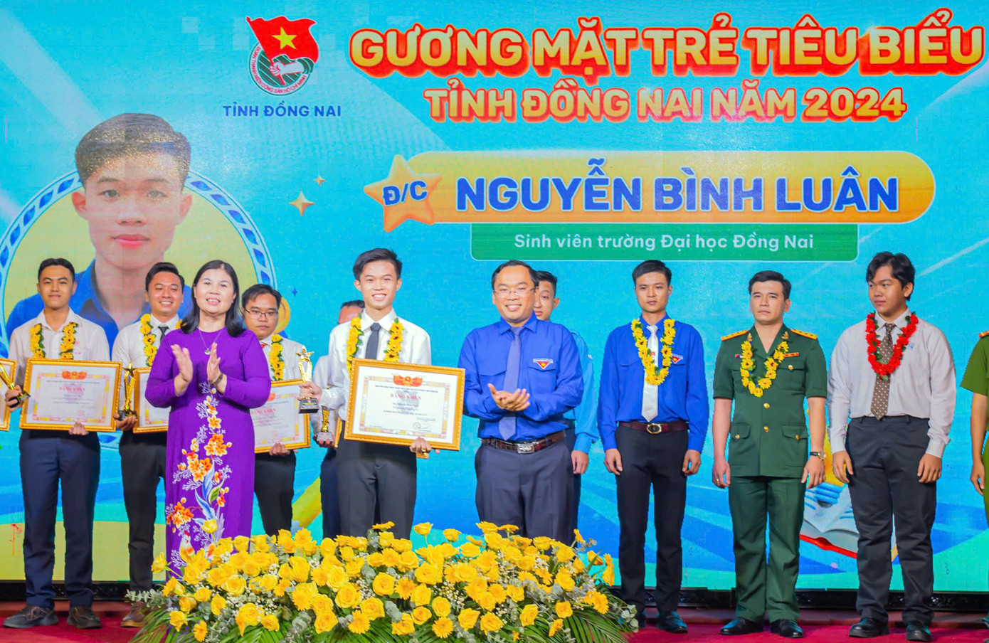Nguyễn Bình Luân đạt danh hiệu &apos;Gương mặt trẻ tiêu biểu tỉnh Đồng Nai&apos;, năm 2024.