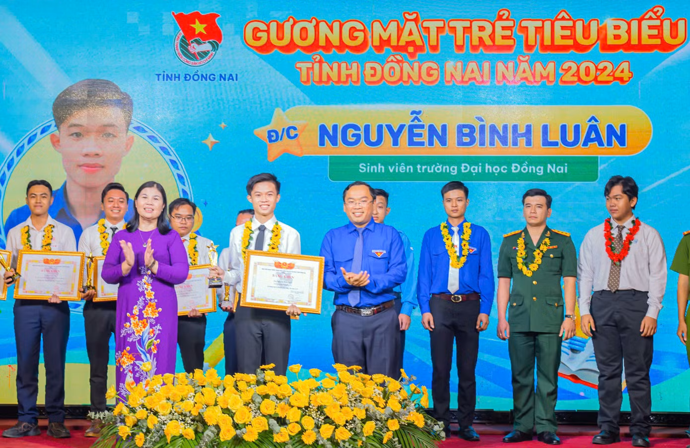 Nguyễn Bình Luân đạt danh hiệu 'Gương mặt trẻ tiêu biểu tỉnh Đồng Nai', năm 2024.