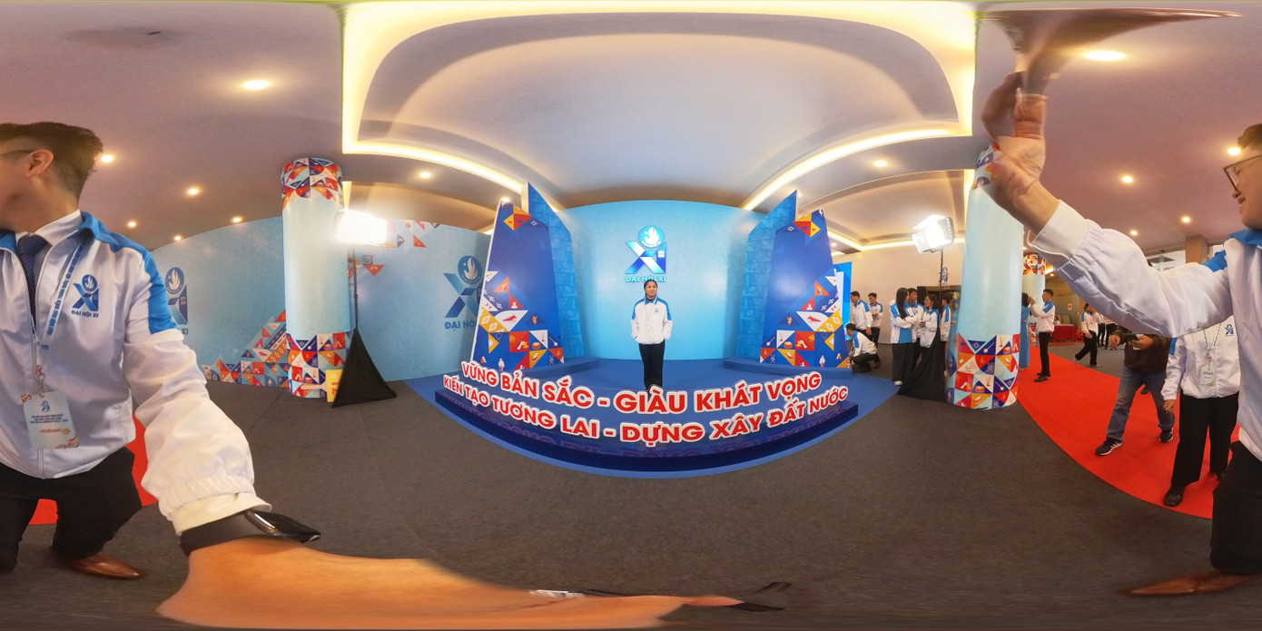 Toàn cảnh ảnh 360 độ không gian triển lãm tại Đại hội.