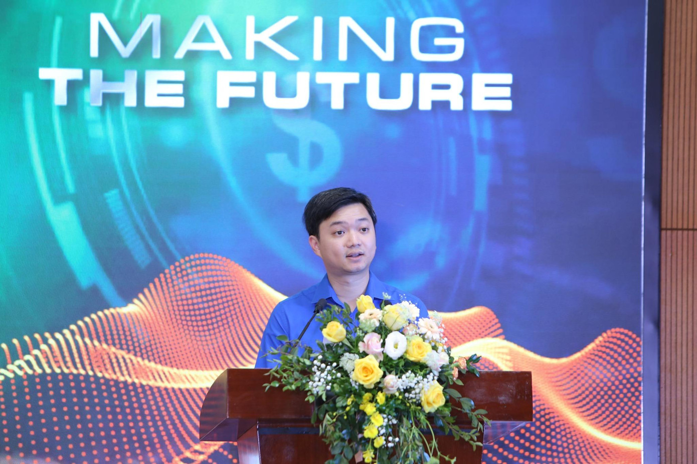 Anh Nguyễn Minh Triết phát biểu tại Lễ phát động cuộc thi. Anh Nguyễn Minh Triết phát biểu tại Lễ phát động cuộc thi.