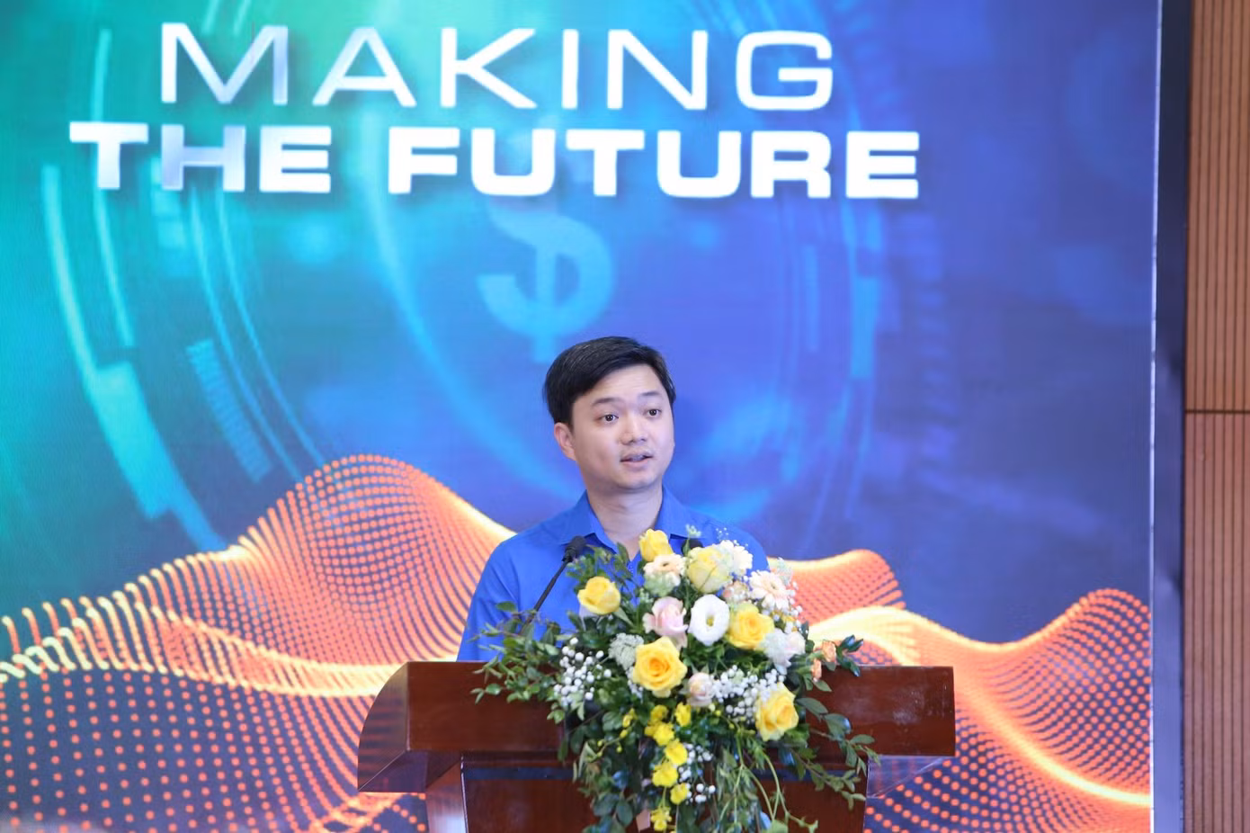 Anh Nguyễn Minh Triết phát biểu tại Lễ phát động cuộc thi.